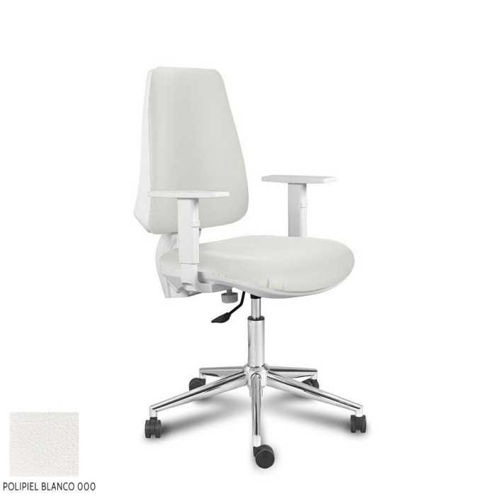 Silla Operativa ergonómica EQUIS WHITE de Vincolo brazos regulables