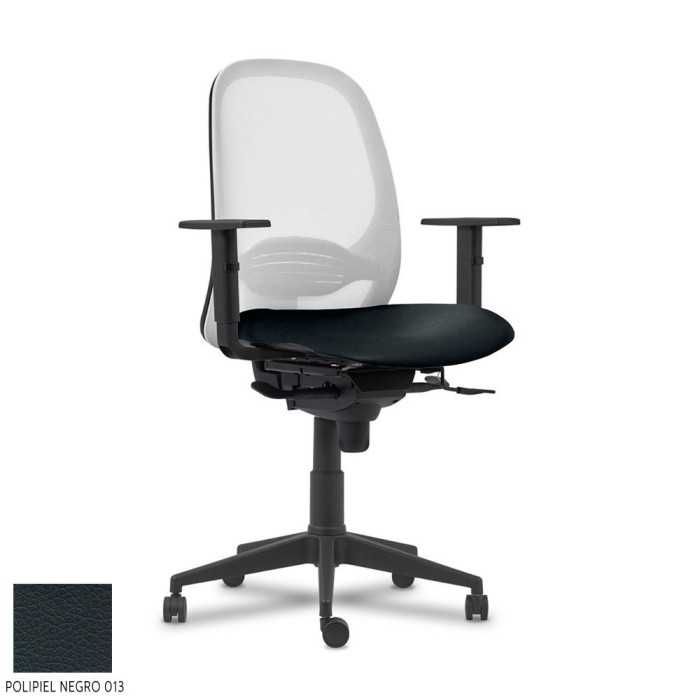 Silla ergonómica de oficina modelo Adara negra de Vincolo, brazos regulables