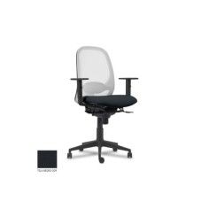 Silla ergonómica de oficina modelo Adara negra de Vincolo, brazos regulables