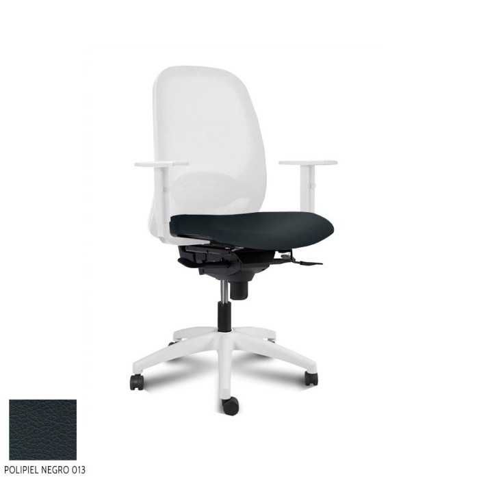Silla ergonómica de oficina modelo Adara White de Vincolo, base blanca