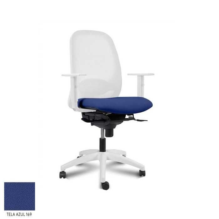Silla ergonómica de oficina modelo Adara White de Vincolo, base blanca