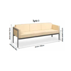 Sofá sala de espera de 3 plazas modelo Lyra