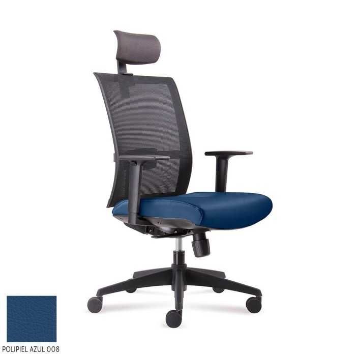 Silla ergonómica de oficina modelo VERONA de Vincolo, con cabezal, brazos regulables