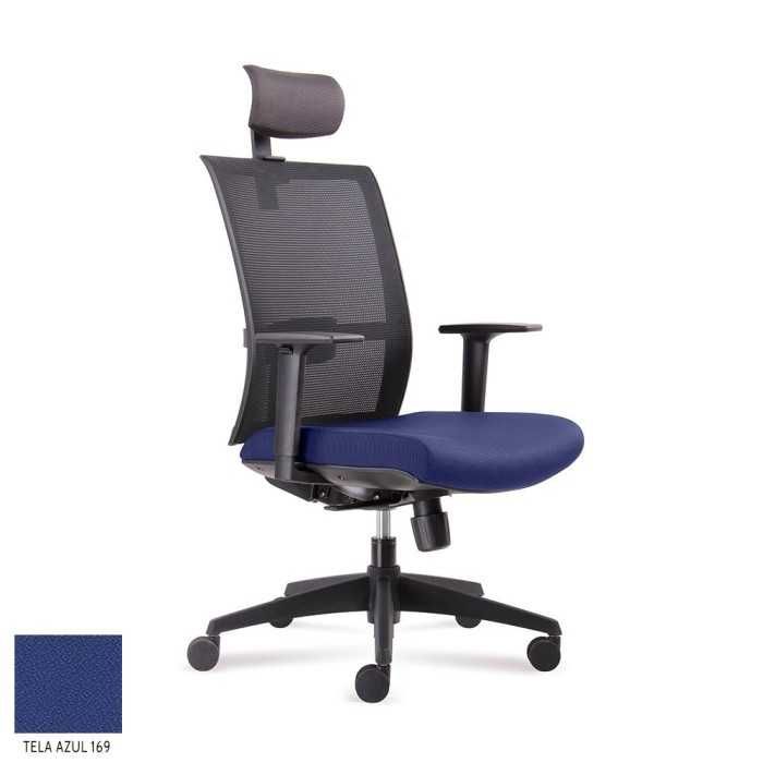Silla ergonómica de oficina modelo VERONA de Vincolo, con cabezal, brazos regulables