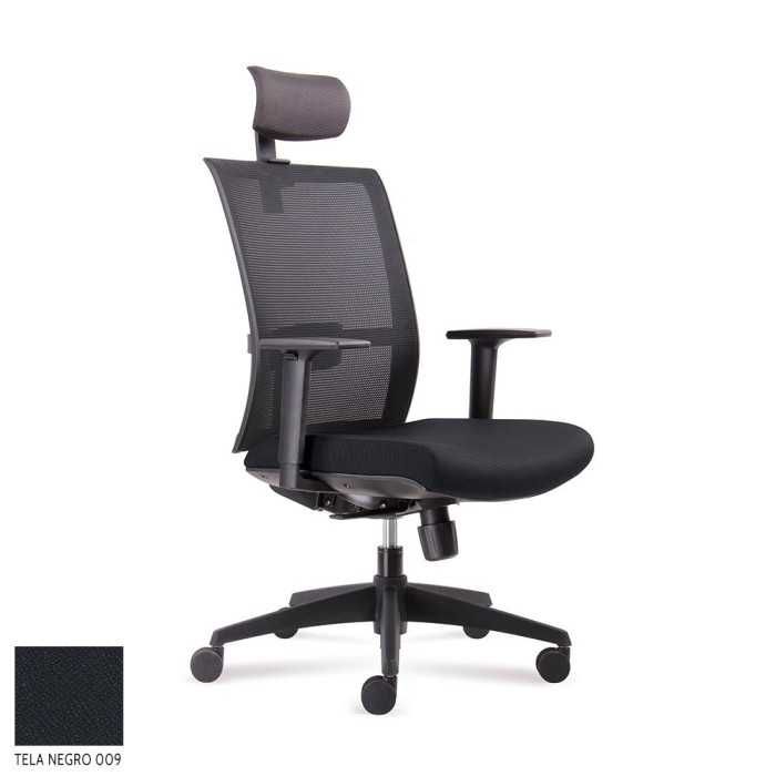 Silla ergonómica de oficina modelo VERONA de Vincolo, con cabezal, brazos regulables Silla ergonómica de oficina modelo VERONA de Vincolo, con cabezal, brazos regulables