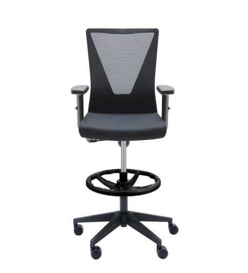 Taburete de oficina TIRANA Negra de Euromof Taburete de oficina TIRANA Negra de Euromof