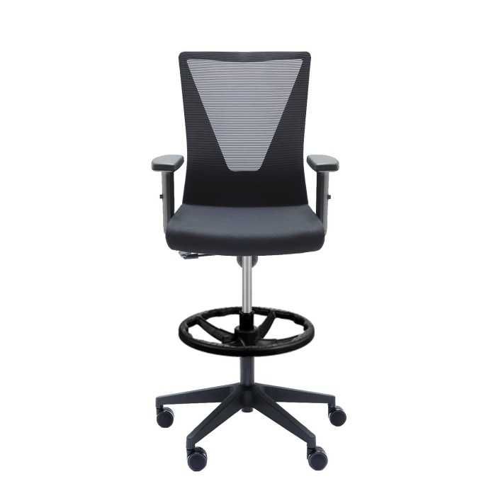 Taburete de oficina TIRANA Negra de Euromof Taburete de oficina TIRANA Negra de Euromof
