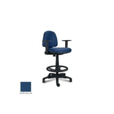 Taburete de oficina KAROL, giratorio con ruedas, brazos regulables, aro poliamida Taburete de oficina KAROL, giratorio con ruedas, brazos regulables, aro poliamida