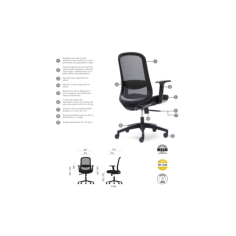 Silla ergonomica de oficina Modelo Lima de Euromof