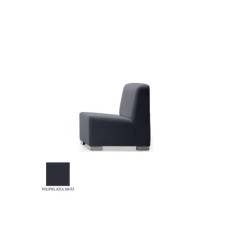 Sillón salas de espera P-KAR, patas de acero, acolchado y tapizado, sin brazos