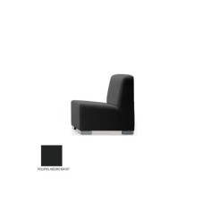 Sillón salas de espera P-KAR, patas de acero, acolchado y tapizado, sin brazos