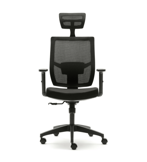 Silla ergonómica de oficina PISA de Euromof, cabecero y brazos regulables Silla ergonómica de oficina PISA de Euromof, cabecero y brazos regulables