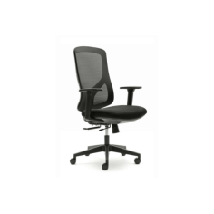 Silla ergonómica de oficina NANTES de Euromof, en acabado negro