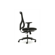 Silla ergonómica de oficina NANTES de Euromof, en acabado negro