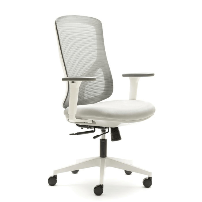 Silla ergonómica de oficina NANTES de Euromof, en acabado blanco