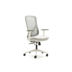 Silla ergonómica de oficina NANTES de Euromof, en acabado blanco