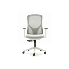 Silla ergonómica de oficina NANTES de Euromof, en acabado blanco