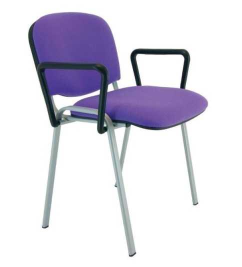Silla confidente modelo FISSA de Vincolo, tapizada, calidad superior, con brazos Silla confidente modelo FISSA de Vincolo, tapizada, calidad superior, con brazos