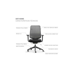 Silla ergonómica de oficina DOT HOME