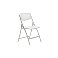 Pack 5 sillas plegables modelo SEUL de Euromof estructura de acero en color blanco