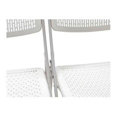 Pack 5 sillas plegables modelo SEUL de Euromof estructura de acero en color blanco