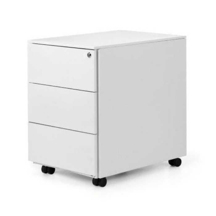 Cajonera metálica ATENAS de Euromof blanca de 3 cajones Cajonera metálica ATENAS de Euromof blanca de 3 cajones