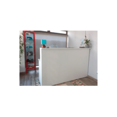 Mostrador recepción BASIC recto, color blanco, ancho 120 cm Mostrador recepción BASIC recto, color blanco, ancho 120 cm