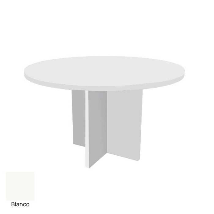 Mesa reunión redonda con base en aspa serie LADERA