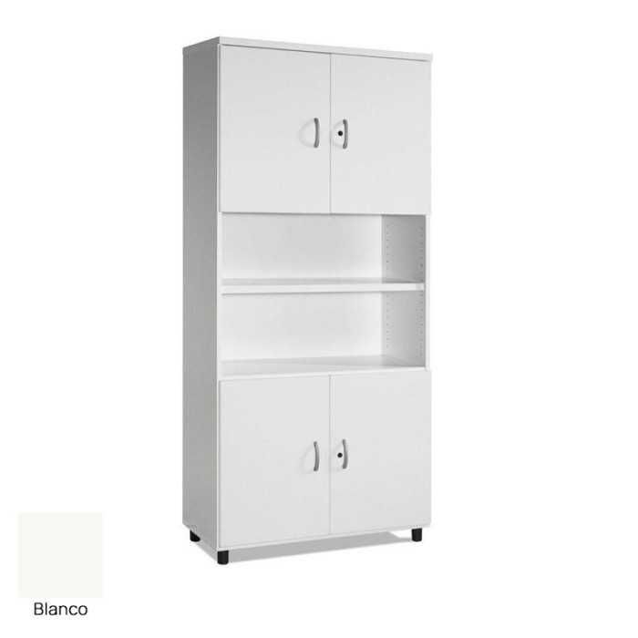 Armario de oficina alto serie MOB, combinado puertas y estantes