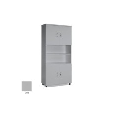 Armario de oficina alto serie MOB, combinado puertas y estantes 