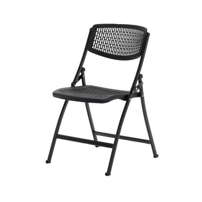 Pack 5 sillas plegables modelo SEUL de Euromof estructura de acero en color negra
