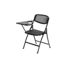 Pack 4 sillas plegables SEUL de Euromof con pala derecha, estructura de acero, color negro