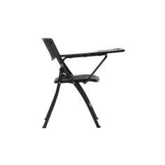 Pack 4 sillas plegables SEUL de Euromof con pala derecha, estructura de acero, color negro