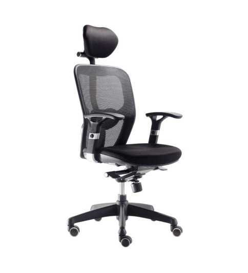 Silla de oficina ergonómica BOSTON con cabecero de Euromof Silla de oficina ergonómica BOSTON con cabecero de Euromof