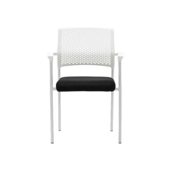Pack de 4 Sillas confidente apilable modelo MANILA de Euromof, estructura blanca