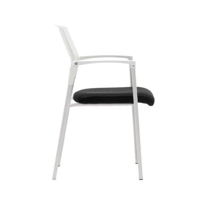 Pack de 4 Sillas confidente apilable modelo MANILA de Euromof, estructura blanca