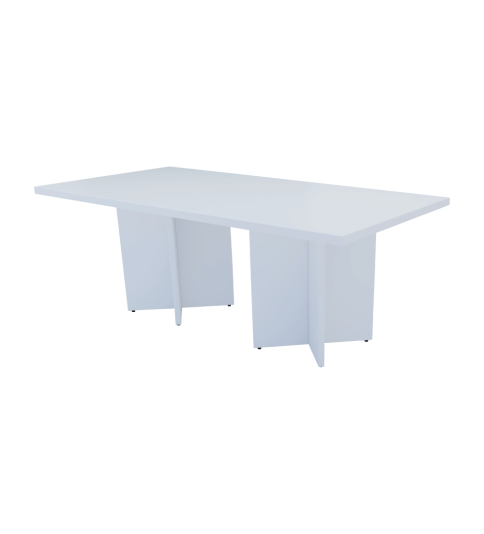 Mesa rectangular con dos bases en aspa serie LOMA de Euromof Mesa rectangular con dos bases en aspa serie LOMA de Euromof
