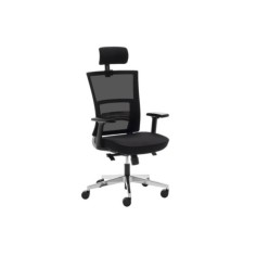 Silla de oficina ergonómica ATLANTA de Euromof, cabecero, brazos 3D, base aluminio pulido Silla de oficina ergonómica ATLANTA de Euromof, cabecero, brazos 3D, base aluminio pulido