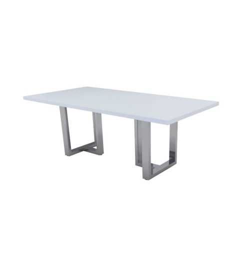 Mesa reunión VOLGA, tablero rectangular, 2 bases metálicas en T DE EUROMOF Mesa reunión VOLGA, tablero rectangular, 2 bases metálicas en T DE EUROMOF