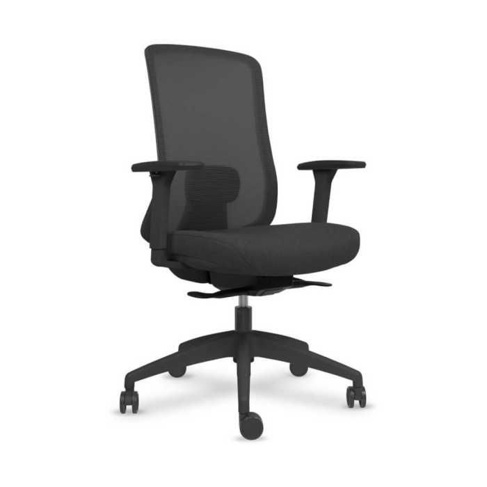 Silla ergonómica de oficina modelo Lando, brazos regulables, mecanismo SYNCRO
