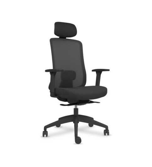 Silla ergonómica de oficina modelo Lando con cabezal, brazos regulables, mecanismo SYNCRO Silla ergonómica de oficina modelo Lando con cabezal, brazos regulables, mecanismo SYNCRO