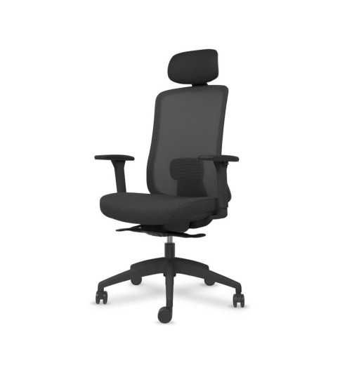 Silla ergonómica de oficina modelo Lando con cabezal, brazos regulables, mecanismo SYNCRO Silla ergonómica de oficina modelo Lando con cabezal, brazos regulables, mecanismo SYNCRO