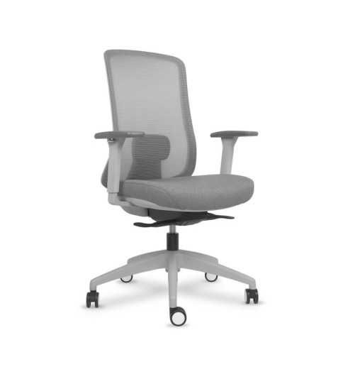 Silla ergonómica de oficina modelo Lando gris, brazos regulables, mecanismo SYNCRO Silla ergonómica de oficina modelo Lando gris, brazos regulables, mecanismo SYNCRO