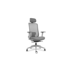 Silla ergonómica de oficina modelo Lando gris con cabezal, brazos regulables, mecanismo SYNCRO Silla ergonómica de oficina modelo Lando gris con cabezal, brazos regulables, mecanismo SYNCRO