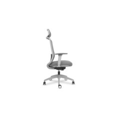 Silla ergonómica de oficina modelo Lando gris con cabezal, brazos regulables, mecanismo SYNCRO Silla ergonómica de oficina modelo Lando gris con cabezal, brazos regulables, mecanismo SYNCRO