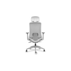 Silla ergonómica de oficina modelo Lando gris con cabezal, brazos regulables, mecanismo SYNCRO Silla ergonómica de oficina modelo Lando gris con cabezal, brazos regulables, mecanismo SYNCRO