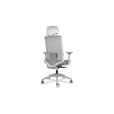 Silla ergonómica de oficina modelo Lando gris con cabezal, brazos regulables, mecanismo SYNCRO Silla ergonómica de oficina modelo Lando gris con cabezal, brazos regulables, mecanismo SYNCRO
