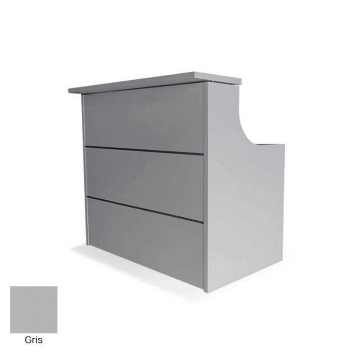 Mostrador recepción EURO, recto con pasacables