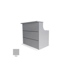 Mostrador recepción EURO, recto con pasacables