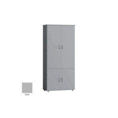 Armario de oficina alto, con puertas bajas y altas de EUROMOF